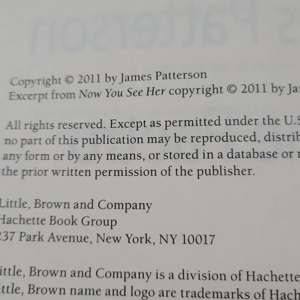 Book James Patterson and‎ Maxine Paetro 10th Anniversary Hard Back